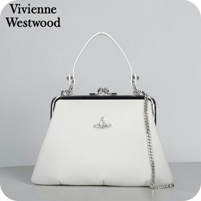 ヴィヴィアン ウエストウッド ハンドバッグ レディース ブランド Vivienne Westwood がま口 2WAY 4B010007W OFF-WHITE ビビアン 4B010007W-S0021-A404