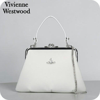 ヴィヴィアン ウエストウッド ハンドバッグ レディース ブランド Vivienne Westwood がま口 2WAY 4B010007W OFF-WHITE ビビアン 4B010007W-S0021-A404
