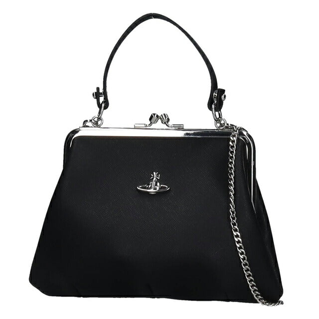 ヴィヴィアン ウエストウッド ハンドバッグ レディース ブランド Vivienne Westwood がま口 2WAY 4B010007W BLACK ビビアン 4B010007W-S0021-N401