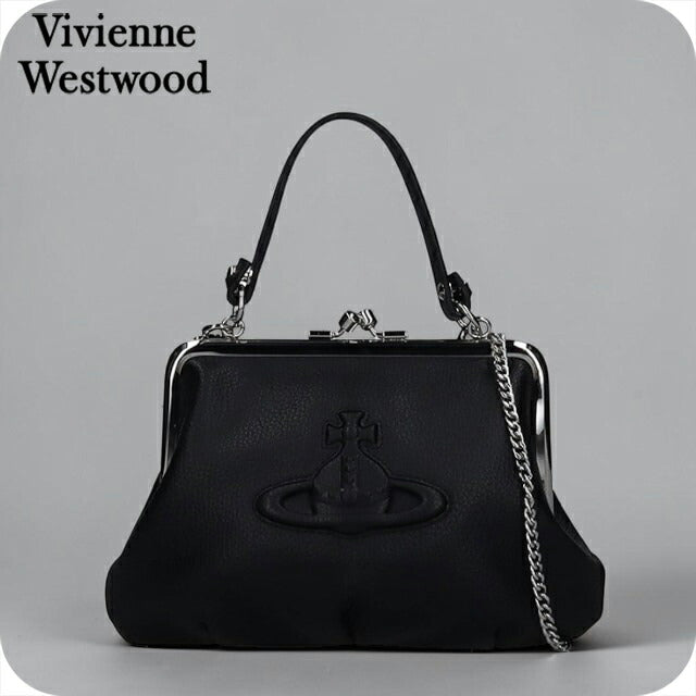 ヴィヴィアン ウエストウッド ショルダーバッグ レディース ブランド Vivienne Westwood がま口 2WAY 4B01001DW BLACK ビビアン 4B01001DW-S000D-N403