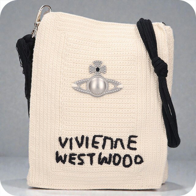 VIVIENNE WESTWOOD MAN ショルダーバッグ ブラック×ピンク×ネイビー