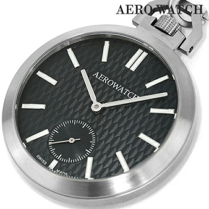 アエロウォッチ 手巻き 懐中時計 ブランド メンズ レディース 数量限定 AEROWATCH 50829-AA05 アナログ ブラック 黒 スイス製 50829-AA05