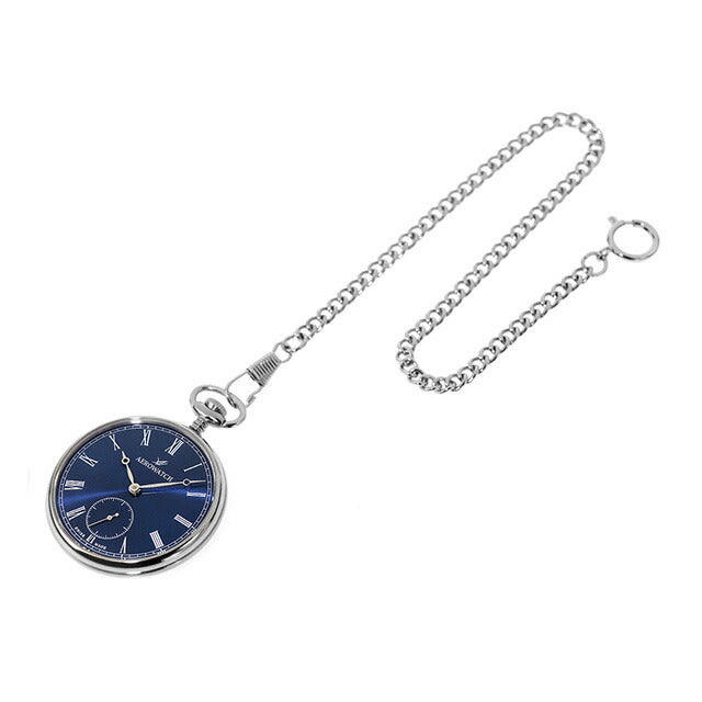 アエロウォッチ 手巻き 懐中時計 ブランド メンズ レディース AEROWATCH 50832-AA01 アナログ ブルー スイス製 50832-AA01