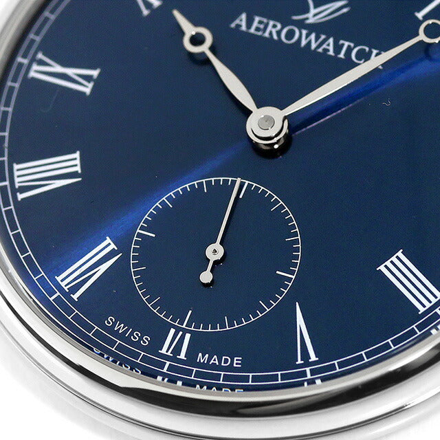 アエロウォッチ 手巻き 懐中時計 ブランド メンズ レディース AEROWATCH 50832-AA01 アナログ ブルー スイス製 50832-AA01