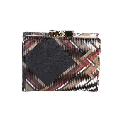 ヴィヴィアン ウエストウッド 三つ折り財布 レディース ブランド Vivienne Westwood ダービー ロゴ 51010018U D101 TARTAN BROWN BLACK 51010018U-D101