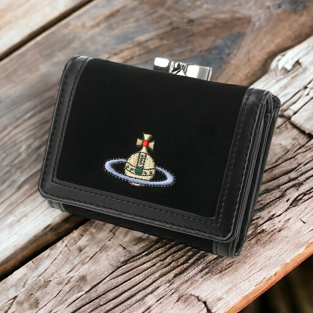 ヴィヴィアン 三つ折り財布 メンズ レディース ブランド EMBROIDERED ORB 小銭入れ 51010018 W00BX N405 財布 ビビアン 51010018-W00BX-N405
