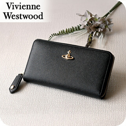 ヴィヴィアン ウエストウッド 長財布 メンズ レディース ブランド Vivienne Westwood ロゴ 5106005BW S000B N402 BLACK ビビアン 5106005BW-S000B-N402
