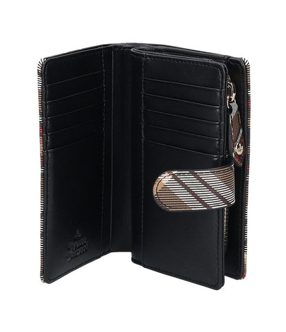ヴィヴィアン ウエストウッド 二つ折り財布 レディース ブランド Vivienne Westwood ダービー ロゴ 51080028U D101 TARTAN BROWN BLACK 51080028U-D101