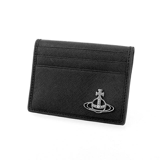 ヴィヴィアン ウエストウッド カードケース コンパクト メンズ レディース ブランド Vivienne Westwood ロゴ 51110023 S000B N401 BLACK ビビアン 51110023-S000B-N401