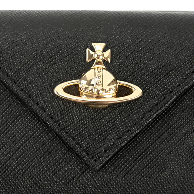ヴィヴィアンウエストウッド　財布　三つ折りウォレット　金ロゴデコボコブラック Executive 三つ折りジップウォレット - ブラック | Vivienne Westwood®