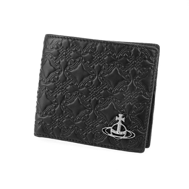 ヴィヴィアン ウエストウッド 二つ折り財布 二折財布 コンパクト メンズ ブランド Vivienne Westwood ロゴ 5115002PM L003E N403 BLACK ビビアン 5115002PM-L003E-N403