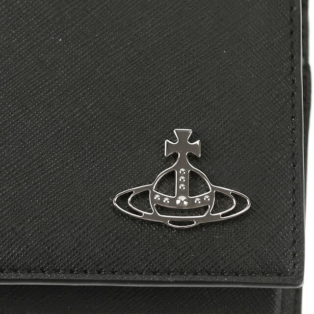 ヴィヴィアン　　SAFFIANO51150001BK ヴィヴィアン ウエストウッド 二つ折り財布 メンズ レディース