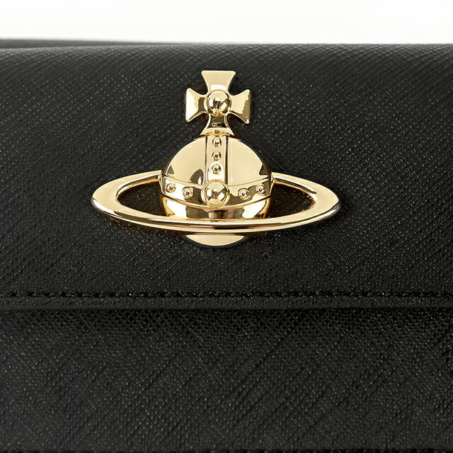 Vivienne Westwood レザーウォレット 黒白（ゴールドチェーン付） 未使用 Vivienne Westwood 黒/白 長財布 ショルダーチェーン付き