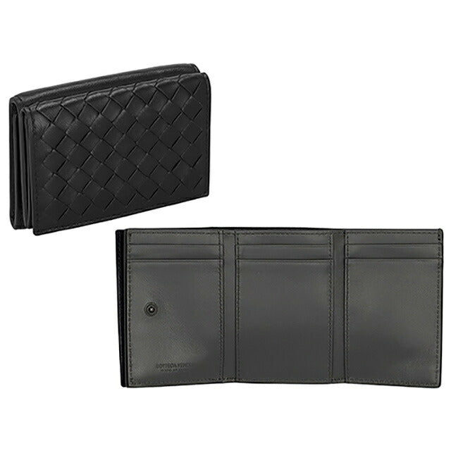 ボッテガ・ヴェネタ 三つ折り財布 メンズ ブランド BOTTEGA VENETA 515385-V3UN2 ブラック 515385-V3UN2-1295