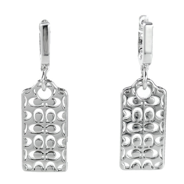 COACH コーチ silver シルバー フープピアス ストーン付き COACH（コーチ） ピアス レディース ブランド COACH CBW17 SLV