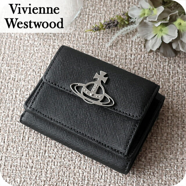ヴィヴィアン ウエストウッド 二つ折り財布 二折財布 レディース Vivienne Westwood SAFFIANO レザーウォレット ロゴ 52010013 L001N N402 52010013-L001N-N402