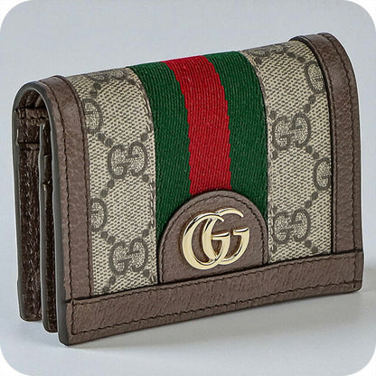 グッチ 二つ折り財布 レディース ブランド GUCCI レザー 597609-UULBN 1244 グレー ウォレット 高級 おしゃれ プレゼント 実用的