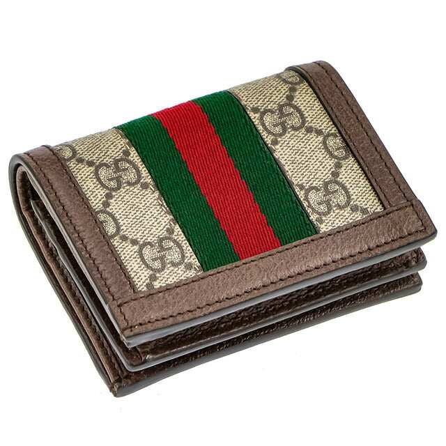 グッチ 二つ折り財布 レディース ブランド GUCCI レザー 597609-UULBN 1244 グレー ウォレット 高級 おしゃれ プレゼント 実用的