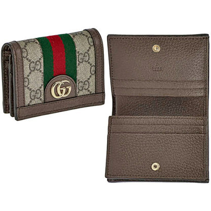 グッチ 二つ折り財布 レディース ブランド GUCCI レザー 597609-UULBN 1244 グレー ウォレット 高級 おしゃれ プレゼント 実用的