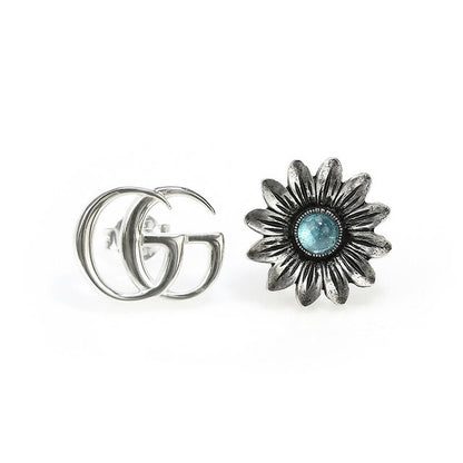 グッチ ピアス GUCCI ダブルＧ sterling silver フラワー ブルートパーズ 花 スタッド レディース 527344 I5569 8183 アクセサリー 527344-I5569-8183