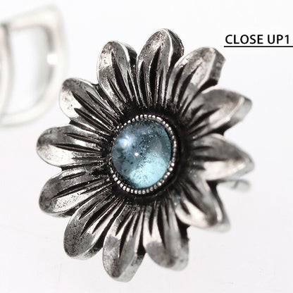 グッチ ピアス GUCCI ダブルＧ sterling silver フラワー ブルートパーズ 花 スタッド レディース 527344 I5569 8183 アクセサリー 527344-I5569-8183