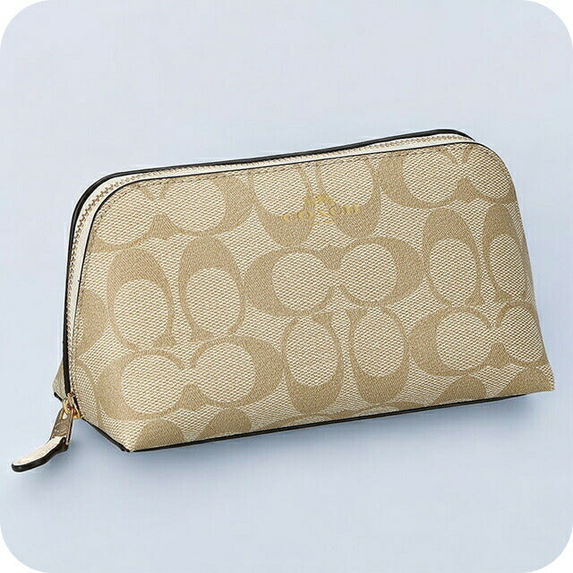 コーチ ポーチ レディース ブランド COACH 53385 IMDQC 1 ライトベージュ/アイボリー 53385-IMDQC-1