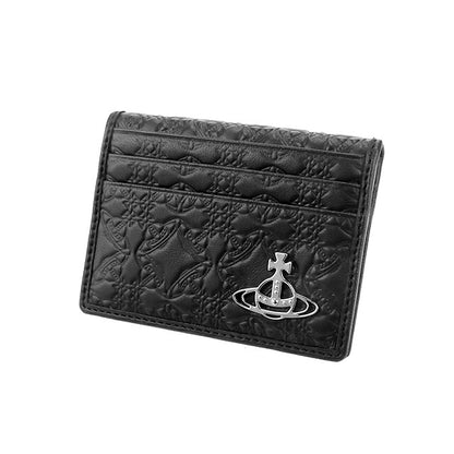 ヴィヴィアン ウエストウッド カードケース コンパクト メンズ レディース ブランド Vivienne Westwood ロゴ 5402000EM L003E N403 BLACK ビビアン 5402000EM-L003E-N403