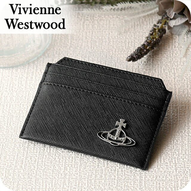 ヴィヴィアン ウエストウッド カードケース コンパクト メンズ レディース ブランド Vivienne Westwood ロゴ 5403000BU S000B N401 BLACK ビビアン 5403000BU-S000B-N401