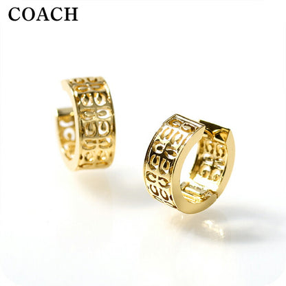 Coach earrings ladies brand COACH logo hoop for both ears 541366GLD710 gold accessories 541366GLD710