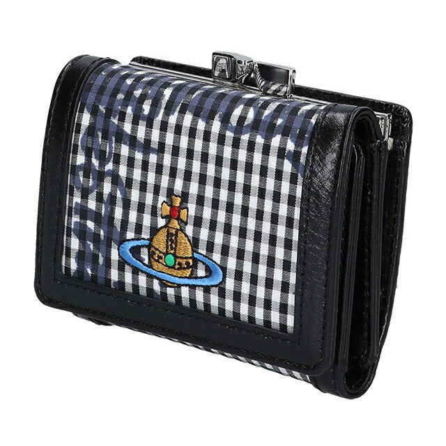ヴィヴィアン ウエストウッド 三つ折り財布 レディース ブランド Vivienne Westwood ギンガム がま口 ロゴ 51150034W W011T O302 51150034W-W011T-O302