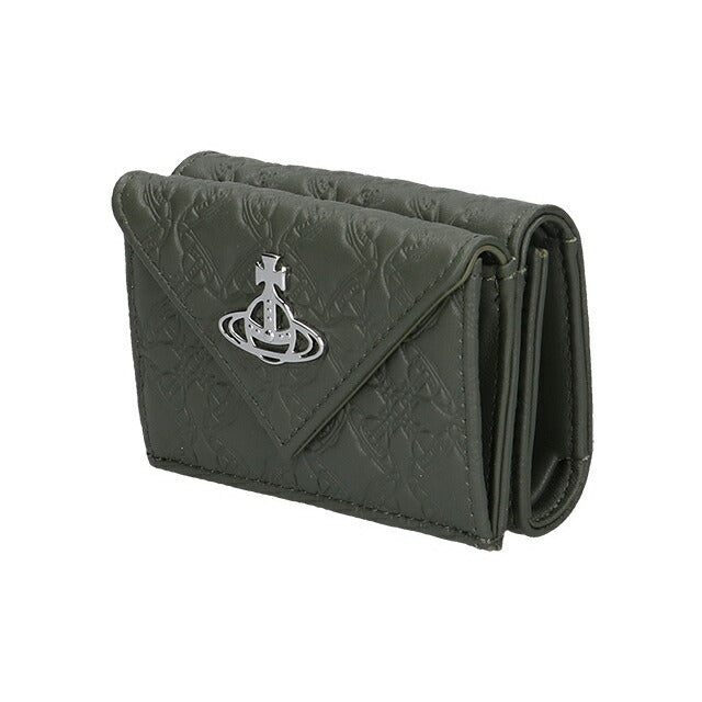ヴィヴィアン ウエストウッド 三つ折り財布 レディース ブランド Vivienne Westwood エンボスドナッパ ロゴ 5115002FW L003E M405 GREEN 5115002FW-L003E-M405