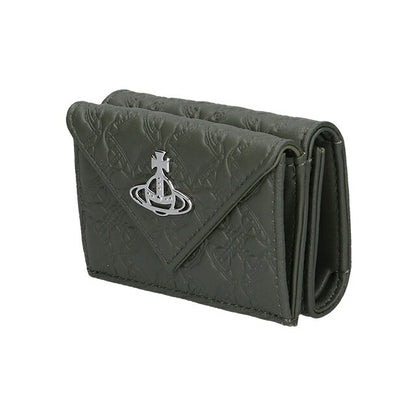 ヴィヴィアン ウエストウッド 三つ折り財布 レディース ブランド Vivienne Westwood エンボスドナッパ ロゴ 5115002FW L003E M405 GREEN 5115002FW-L003E-M405