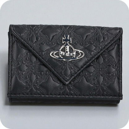 ヴィヴィアン ウエストウッド 三つ折り財布 レディース ブランド Vivienne Westwood エンボスドナッパ ロゴ 5115002FW L003E N403 BLACK 5115002FW-L003E-N403
