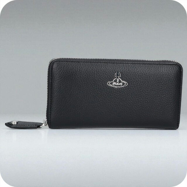 ヴィヴィアン ウエストウッド 長財布 レディース ブランド Vivienne Westwood ピーユーグレイン ロゴ 51060058W S000D N403 BLACK 財布 51060058W-S000D-N403