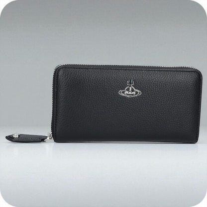 ヴィヴィアン ウエストウッド 長財布 レディース ブランド Vivienne Westwood ピーユーグレイン ロゴ 51060058W S000D N403 BLACK 財布 51060058W-S000D-N403