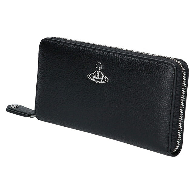 ヴィヴィアン ウエストウッド 長財布 レディース ブランド Vivienne Westwood ピーユーグレイン ロゴ 51060058W S000D N403 BLACK 財布 51060058W-S000D-N403