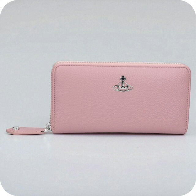 ヴィヴィアン ウエストウッド 長財布 レディース ブランド Vivienne Westwood ピーユーグレイン ロゴ 51060058W S000D G402 PINK 財布 51060058W-S000D-G402