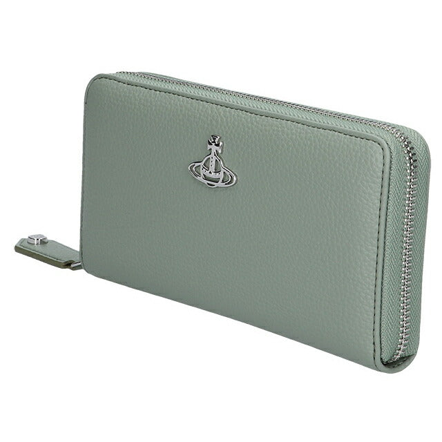 ヴィヴィアン ウエストウッド 長財布 レディース ブランド Vivienne Westwood ピーユーグレイン ロゴ 51060058W S000D M40 GREEN 財布 51060058W-S000D-M40