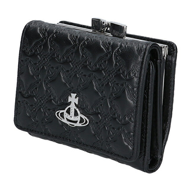 ヴィヴィアン ウエストウッド 三つ折り財布 レディース ブランド Vivienne Westwood エンボスドナッパ がま口 ロゴ 5115002NW L003E N403 5115002NW-L003E-N403