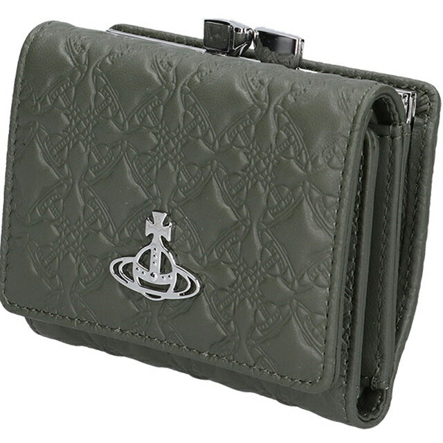 ヴィヴィアン ウエストウッド 三つ折り財布 レディース ブランド Vivienne Westwood エンボスドナッパ がま口 ロゴ 5115002NW L003E M405 5115002NW-L003E-M405