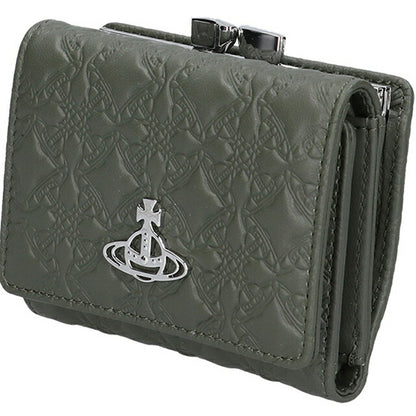 ヴィヴィアン ウエストウッド 三つ折り財布 レディース ブランド Vivienne Westwood エンボスドナッパ がま口 ロゴ 5115002NW L003E M405 5115002NW-L003E-M405