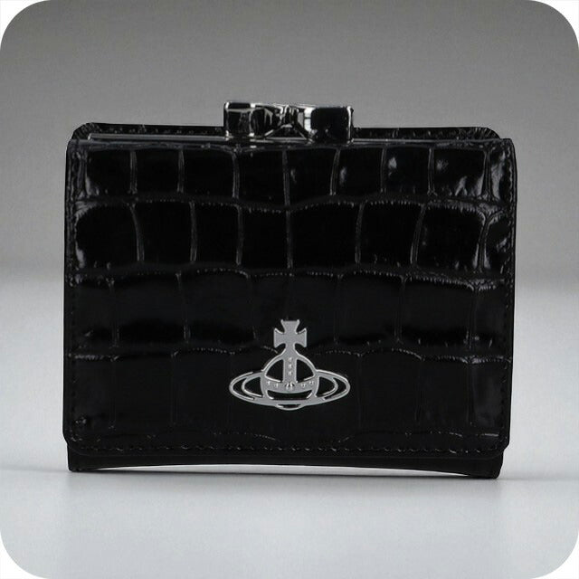 ヴィヴィアン ウエストウッド 三つ折り財布 レディース ブランド Vivienne Westwood エンボスクロコレザー ロゴ 5115002NW L0098 N401 5115002NW-L0098-N401