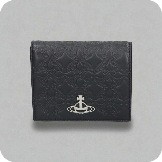 ヴィヴィアン ウエストウッド 二つ折り財布 レディース ブランド Vivienne Westwood エンボスドナッパ ロゴ 51150031W L003E N403 BLACK 51150031W-L003E-N403