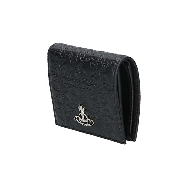 ヴィヴィアン ウエストウッド 二つ折り財布 レディース ブランド Vivienne Westwood エンボスドナッパ ロゴ 51150031W L003E N403 BLACK 51150031W-L003E-N403