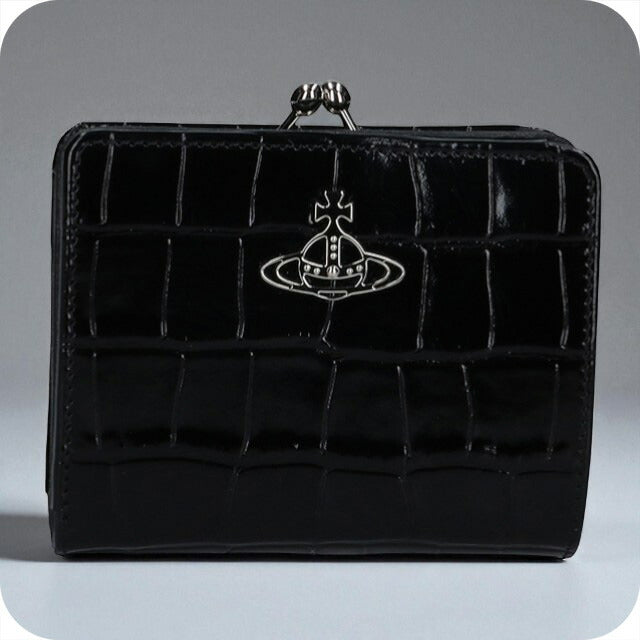ヴィヴィアン ウエストウッド 二つ折り財布 レディース ブランド Vivienne Westwood エンボスクロコレザー ロゴ 5115002YW L0098 N401 5115002YW-L0098-N401