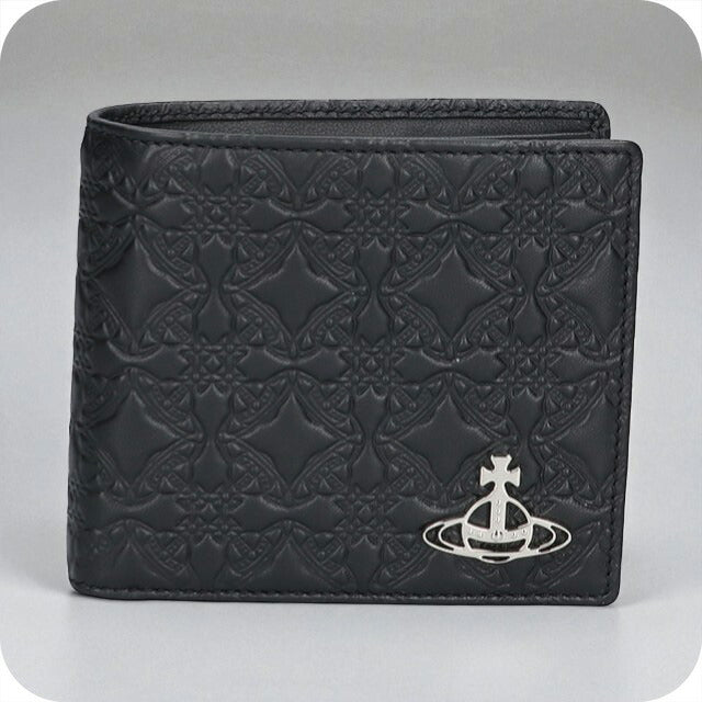 ヴィヴィアン ウエストウッド 二つ折り財布 レディース ブランド Vivienne Westwood エンボスドナッパ ロゴ 5115002QM L003E N403 BLACK 5115002QM-L003E-N403
