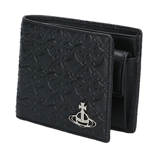 ヴィヴィアン ウエストウッド 二つ折り財布 レディース ブランド Vivienne Westwood エンボスドナッパ ロゴ 5115002QM L003E N403 BLACK 5115002QM-L003E-N403
