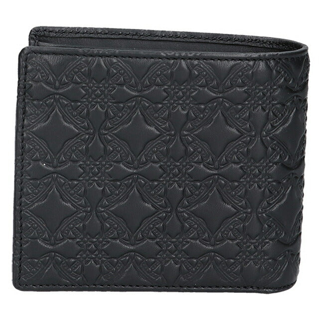 ヴィヴィアン ウエストウッド 二つ折り財布 レディース ブランド Vivienne Westwood エンボスドナッパ ロゴ 5115002QM L003E N403 BLACK 5115002QM-L003E-N403