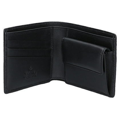 ヴィヴィアン ウエストウッド 二つ折り財布 レディース ブランド Vivienne Westwood エンボスドナッパ ロゴ 5115002QM L003E N403 BLACK 5115002QM-L003E-N403