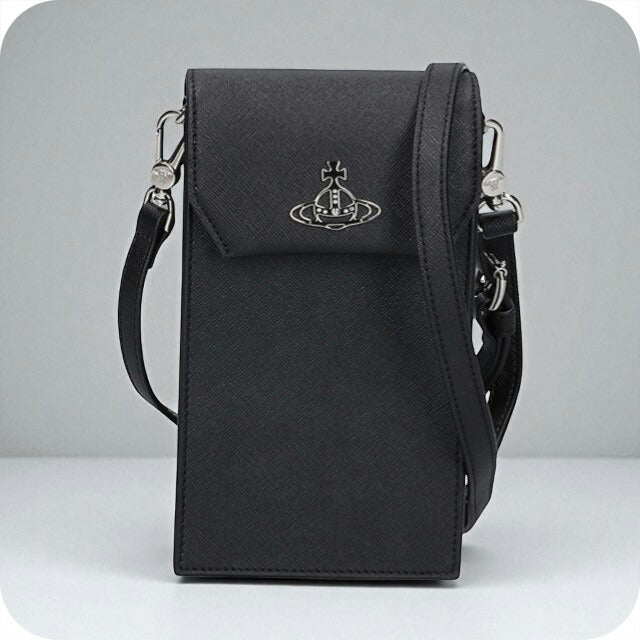 ヴィヴィアン ウエストウッド スマホショルダー レディース ブランド Vivienne Westwood サフィアーノプレーン ロゴ 58030001U S0021 N401 58030001U-S0021-N401